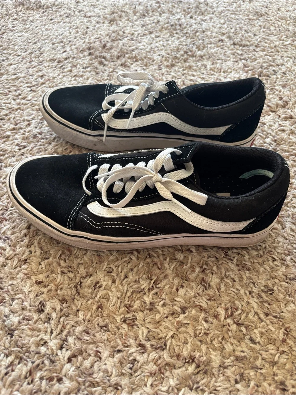 Vans Old Skool Black and White Low Top Sneakers